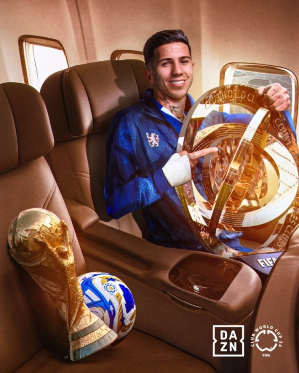 The official poster of the Club World Cup: Winning the World Cup + Reforming the Club World Cup, Enzo is the only one