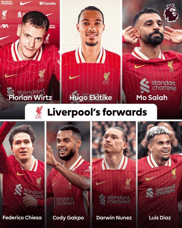 It won t be able to strengthen it 😅Premier Premier League official promotion shows Liverpool s offensive line in the new season: seven arrows are fired at the same time