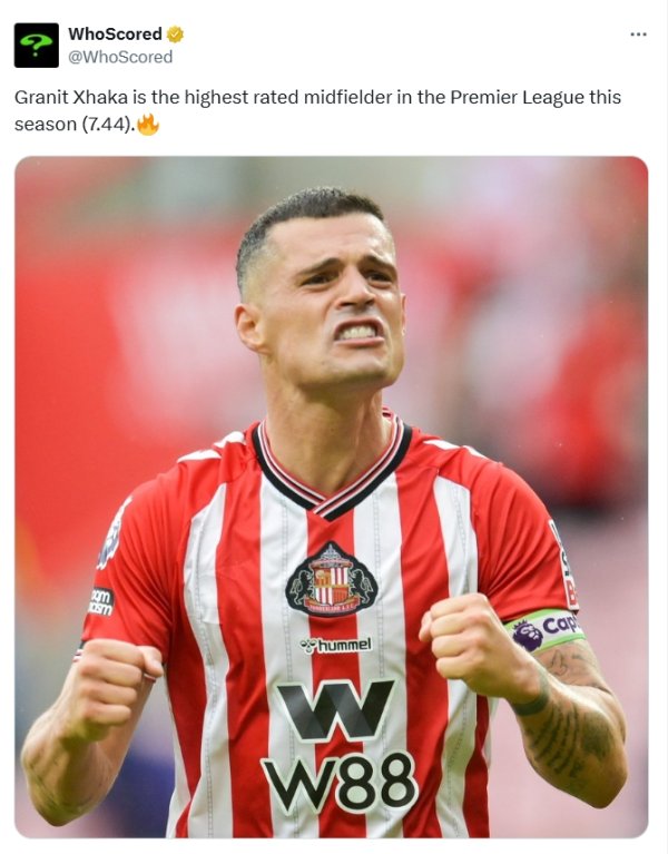 2 million hot posts! Black Cat 23-year-old fan: Zhaka is the best Sunderland player I have ever met in my life