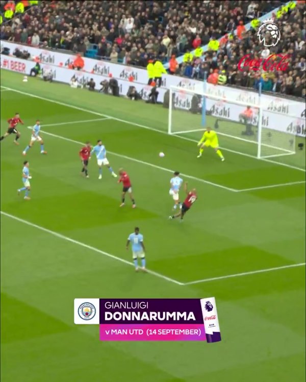 With a superb save in his debut, Donnarumma s shot in Manchester City Derby was elected as the best save in the Premier League in September.