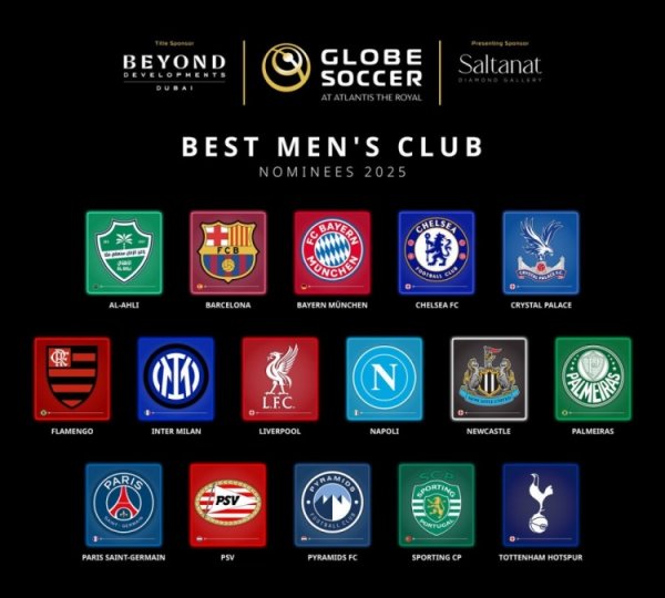 Candidates for the Best Men s Football Club of the 2025 GFA Awards: Paris, Chelsea, Barcelona and Bayern are on the list